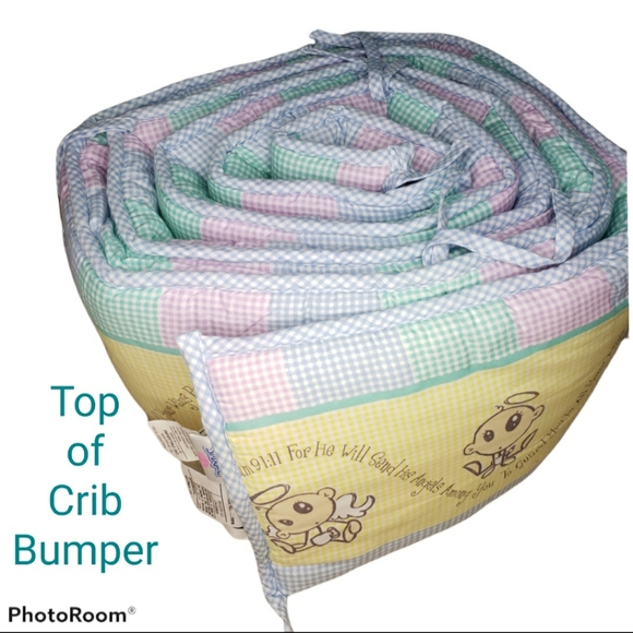 💰SOLD 3/11/22💰🆕️ NEW Vintage Psalm 91:11 Crib Bumper Pad - Picture 5 of 8